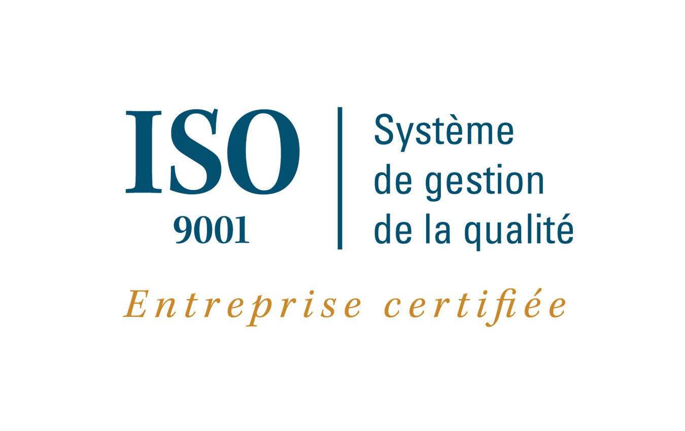 Entreprise certifiée ISO 9001 : 2015