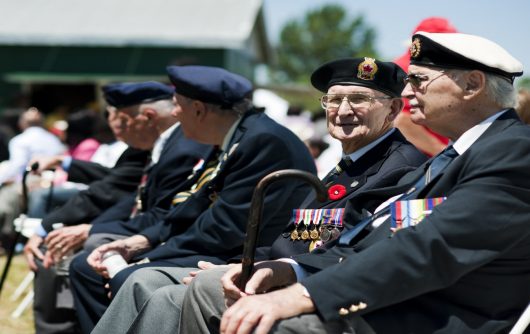 Group of senior veterans