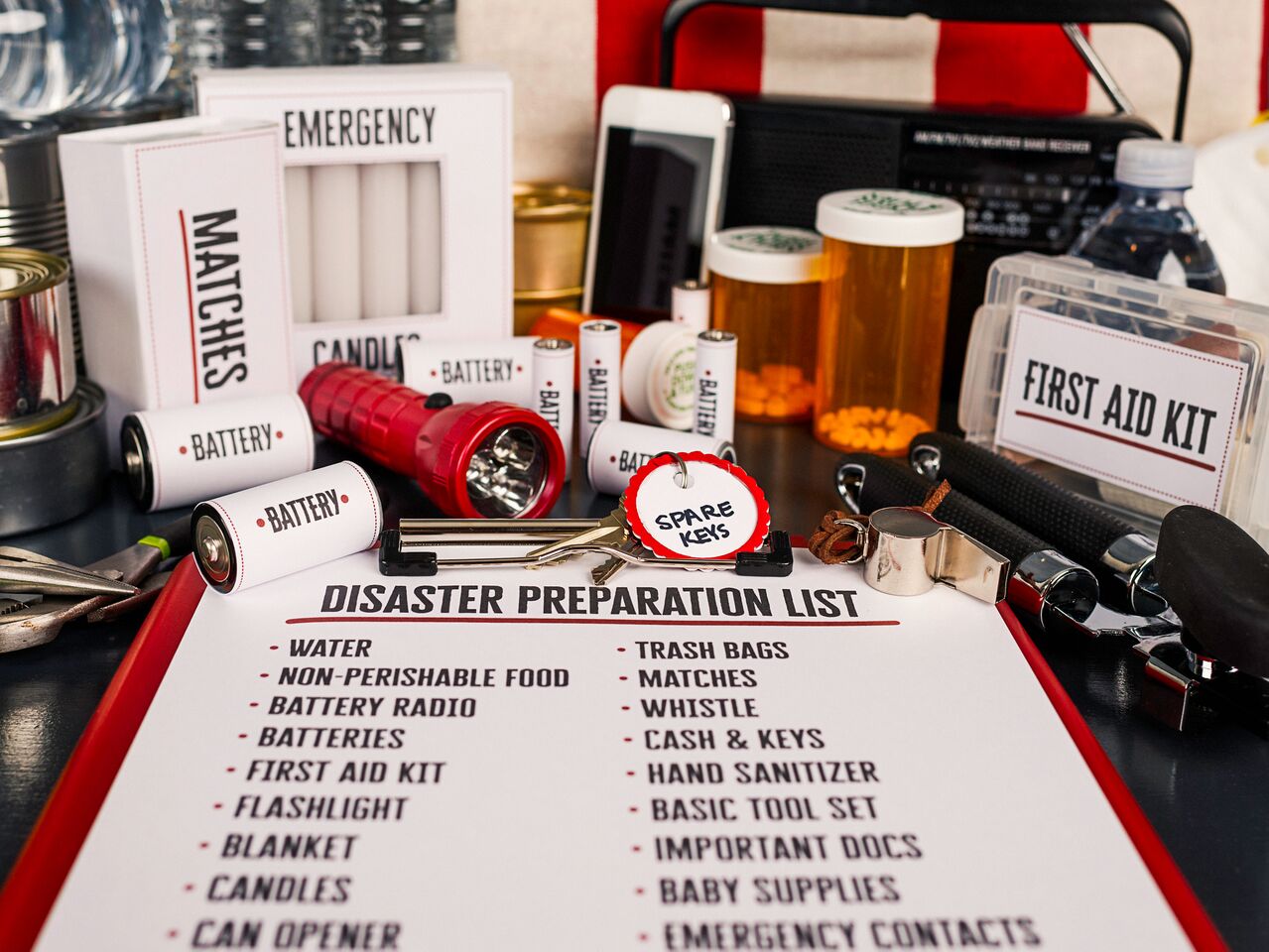 Disaster preparation list