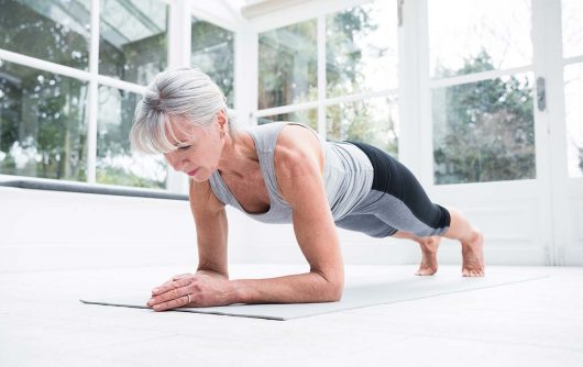 senior woman doing yoga