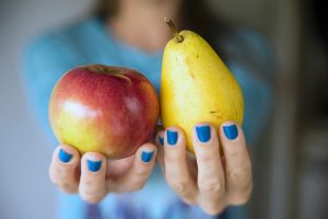 showing apple and pear