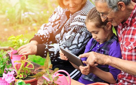 Gardening with a child