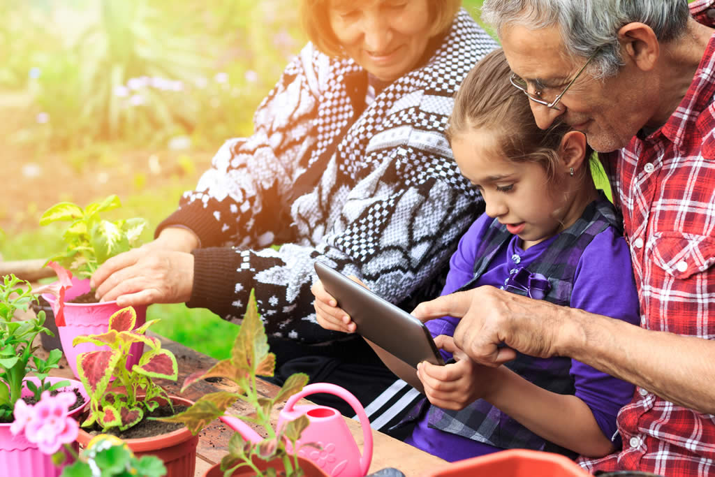 Gardening with a child