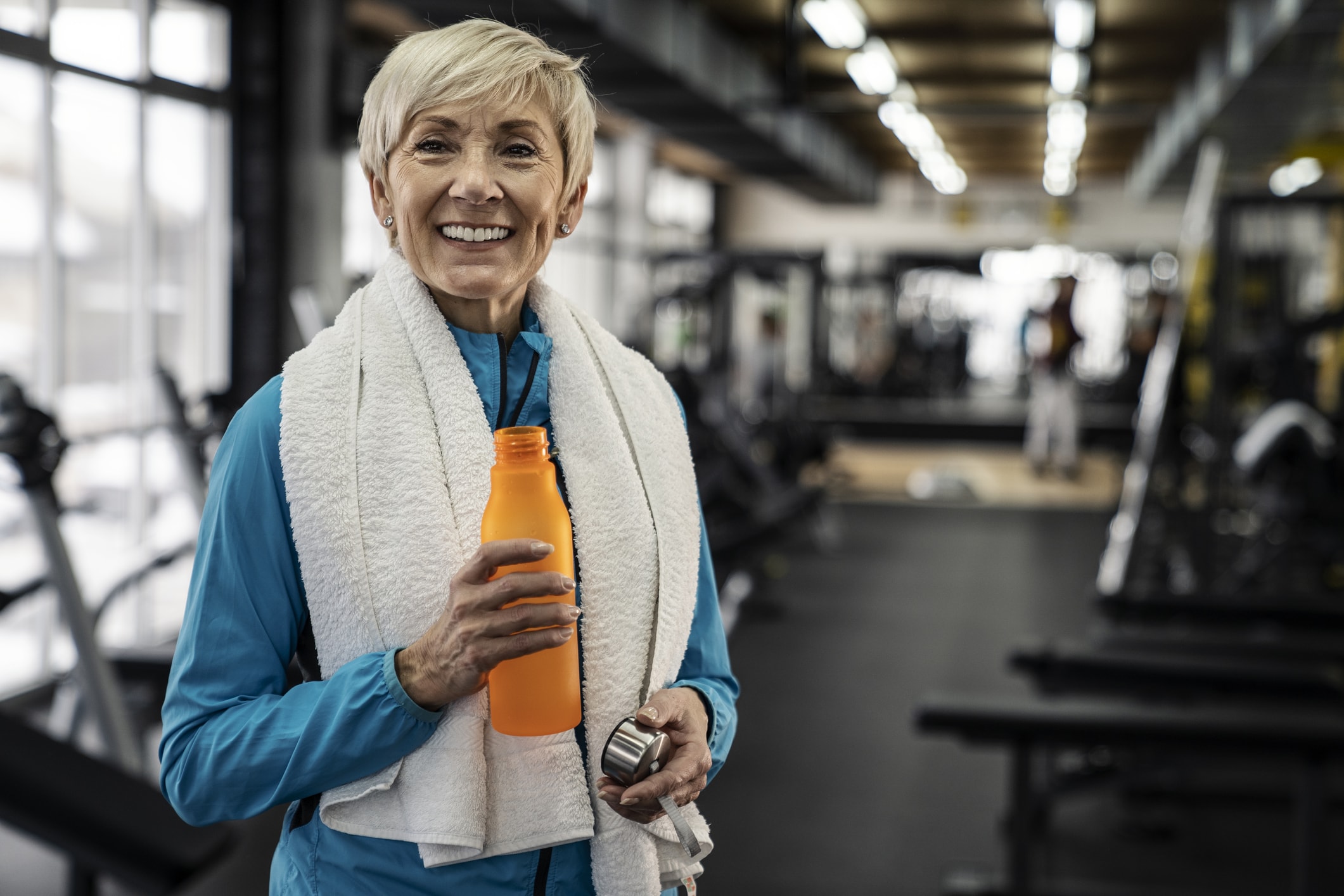 Happy Woman Drinking Water