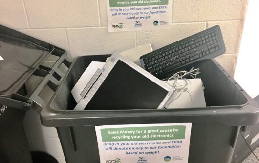 electronic waste being donated