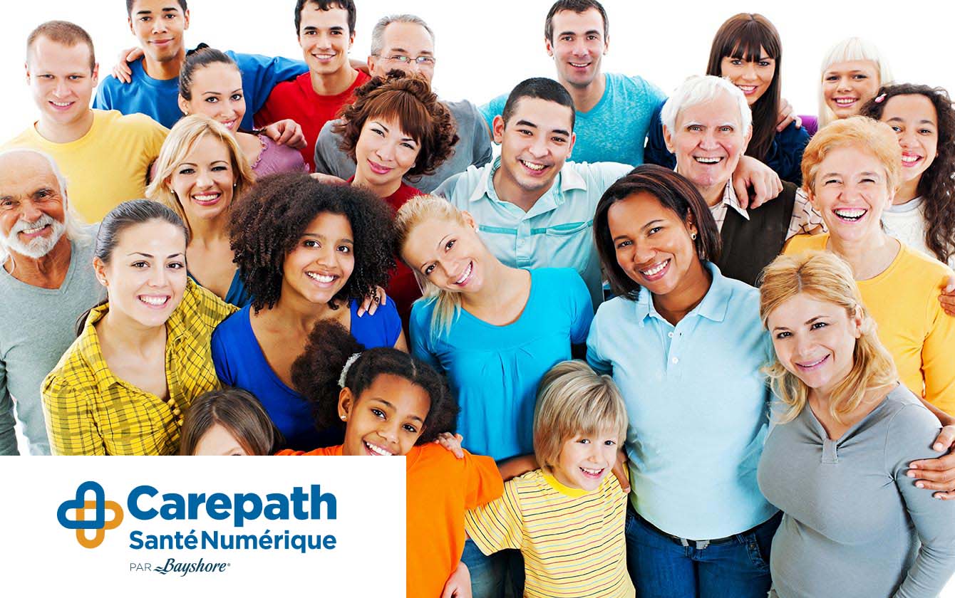 Groupe de personnes diverses souriant