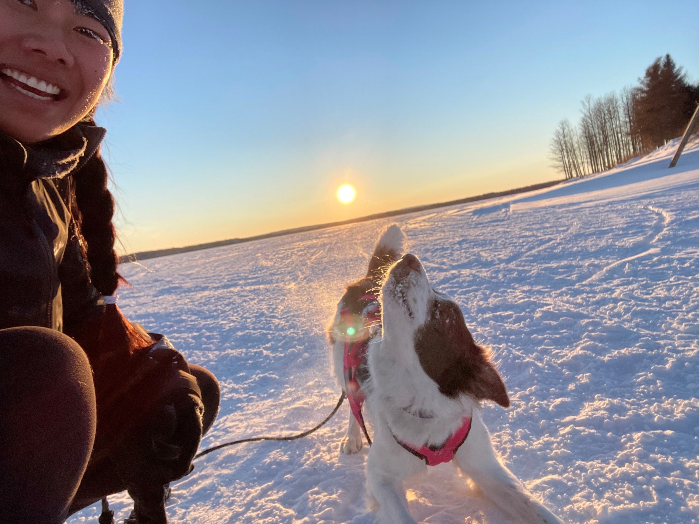 Sandrine Voizard with dog