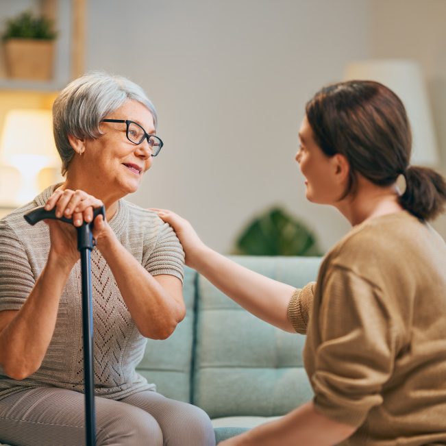 woman-and-care-worker woman socializing