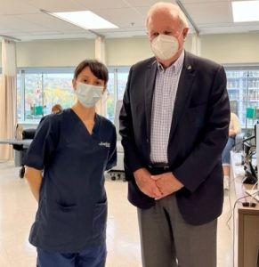 Stuart visting Montreal clinic