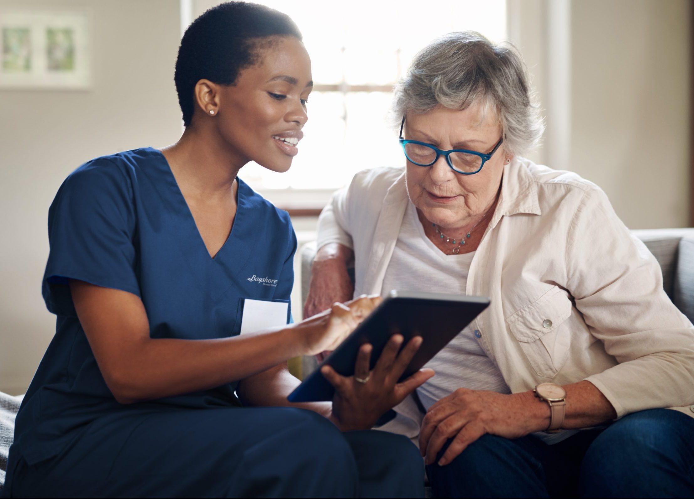 Bayshore caregiver with patient.