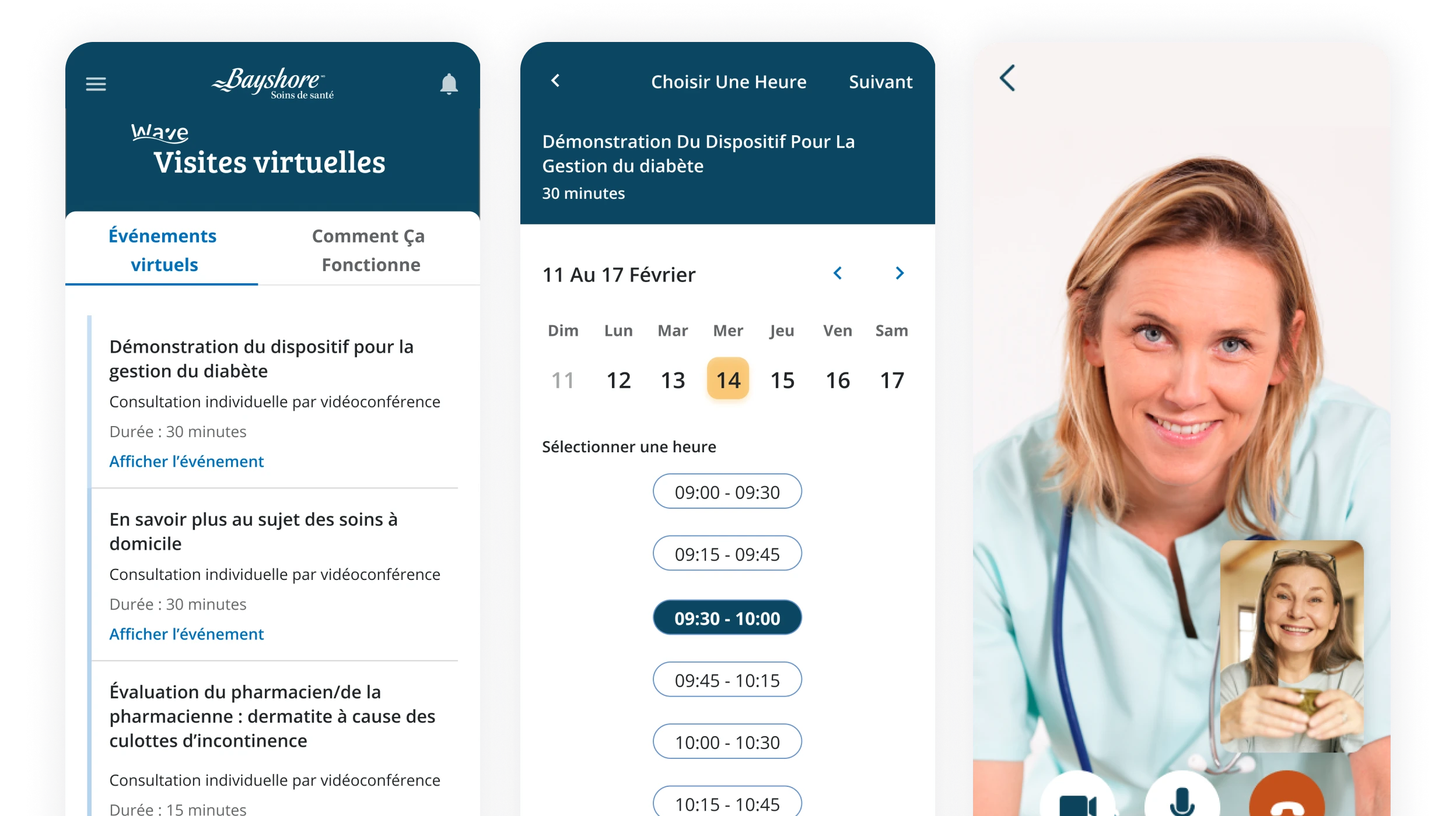 Page des visites virtuelles MesSoinsBayshore