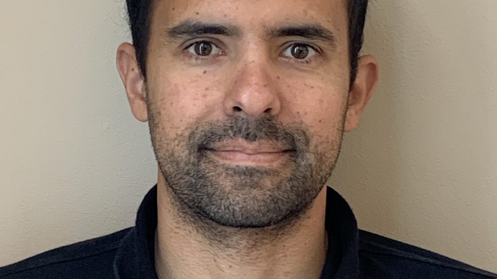 A man in black shirt