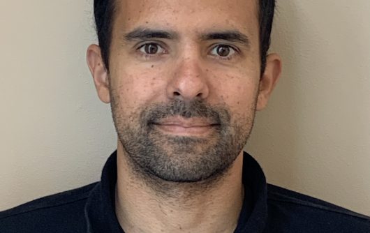 A man in black shirt